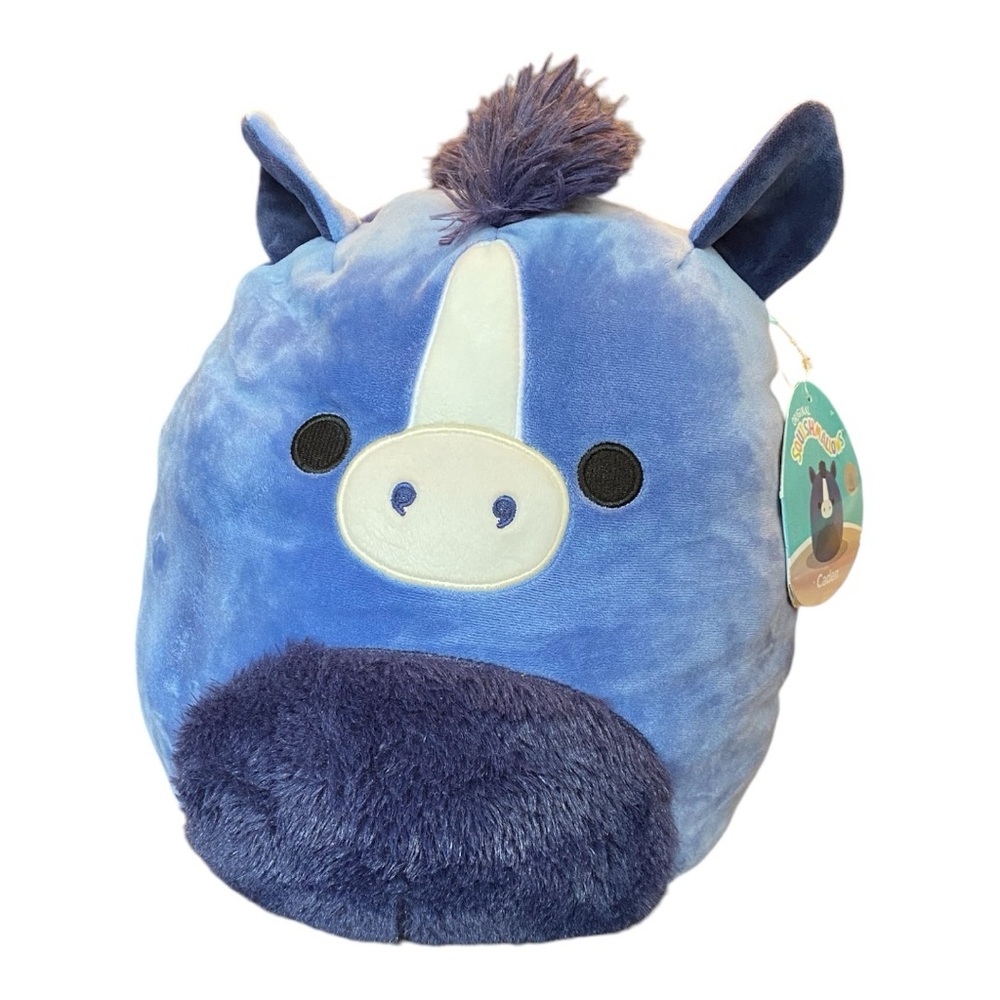NWT Squishmallow 11” Caden the Blue Horse — Rare Silver Tag HTF